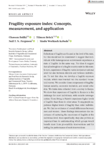 Review Development Economics 2022 Baliki Fragility Exposure Index Concepts Measurement And Application Page 01